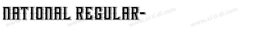 national regular字体转换 national regular字体转换